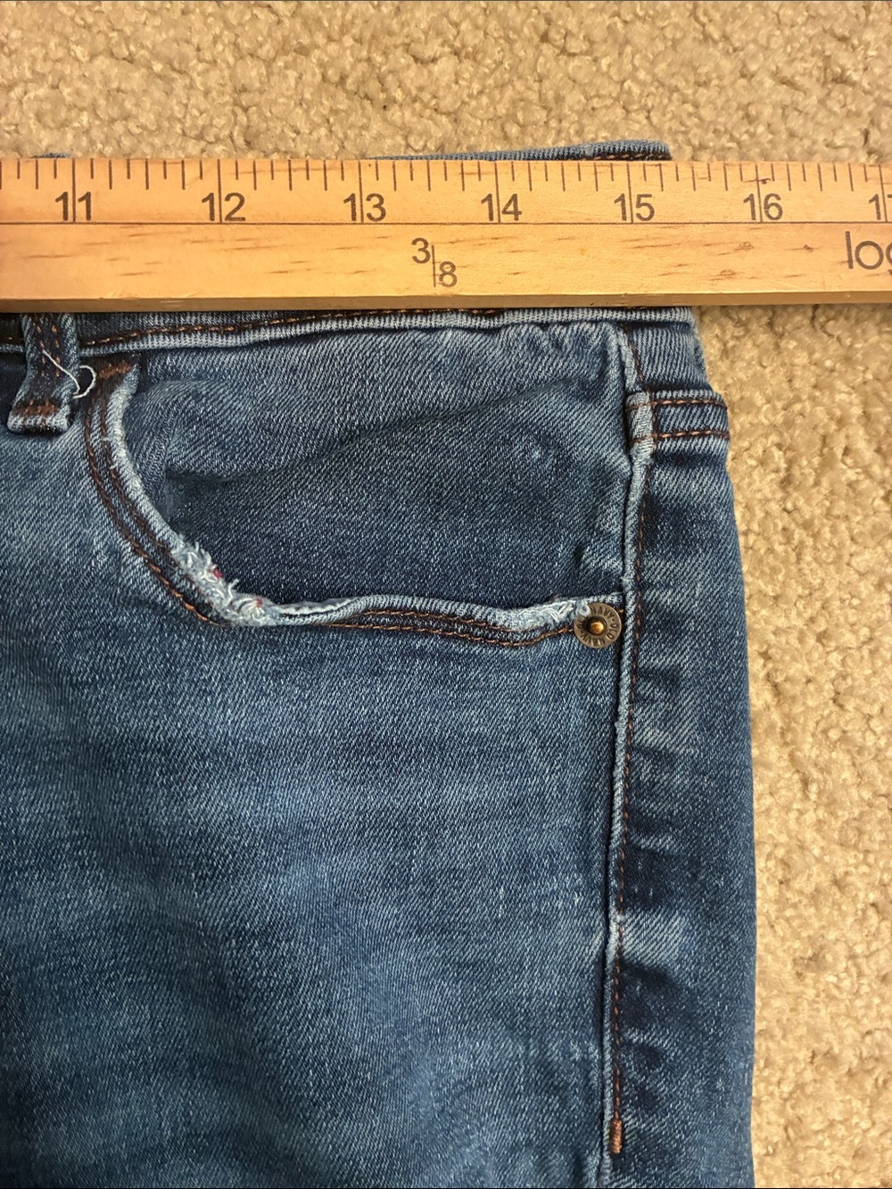 Old Navy Pop Icon Skinny Jeans Mid Rise Blue Stretch Denim Size 10 - Picture 6 of 8